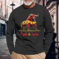 Proud Of Spain Bull Flags Español Pamplona Langarmshirts Geschenke für alte Männer