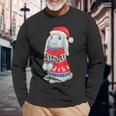 Rabbit Hat Hoppy Christmas Rabbit Christmas Langarmshirts Geschenke für alte Männer