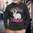 Rabbit Mich Gibt Es Nur Mit Hasen Langarmshirts Geschenke für alte Männer