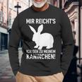 Rabbit Mir Reicht's Ich Geh Zu Meinem Rabbit Langarmshirts Geschenke für alte Männer