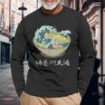 Ramen Artístico Kawaii Gran Ola De Kanagawa Camiseta de manga larga Regalos para ancianos