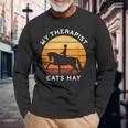 My Therapist Eats Hay I Equestrian Lovers Maglietta a maniche lunghe Regalos para ancianos