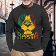 Rasta Lion Lionhead Reggae Rastafari Jamaica Langarmshirts Geschenke für alte Männer