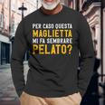 Regalo Uomo Calvo Scritte Divertenti Scherzose Papà Pelato Maglietta a maniche lunghe Regalos para ancianos