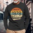 Regalo Uomo Donna 46 Compleanno -Intage Made In 1978 Maglietta a maniche lunghe Regalos para ancianos