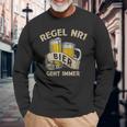 Regel Nr 1 Bier Geht Immer Langarmshirts Geschenke für alte Männer