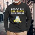 Reggo Più Gin Lemon Che Persone Divertido Cocktail Maglietta a maniche lunghe Regalos para ancianos