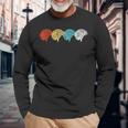 Retro Brain Neuroscience Distressed Science Maglietta a maniche lunghe Regalos para ancianos