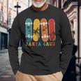 Retro Vintage Skateboard Graphic Santa Cruz Long Sleeve T-Shirt Gifts for Old Men