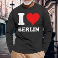 Rotes Herz Ich Liebe Berlin Langarmshirts Geschenke für alte Männer