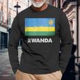 Ruanda Flag Jersey Ruanda Langarmshirts Geschenke für alte Männer