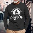 Sailing Boat Skipper I Go Sailing Skipper Langarmshirts Geschenke für alte Männer