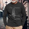 San Francisco Golden Gate Bridge California Usa Souvenir Langarmshirts Geschenke für alte Männer