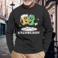 Saufbuddy Partnerlook Party Outfit Bier Liebhaber Motto Langarmshirts Geschenke für alte Männer