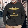 Savoia-Marchetti Sm79 Sparviero Ww2 Italiano Camiseta de manga larga Regalos para ancianos