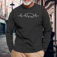 Schweinehalter Heartbeat Pig Agriculture Langarmshirts Geschenke für alte Männer