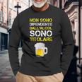 Scritte Divertenti Birra Non Sono Dipendente Dell Alcol Maglietta a maniche lunghe Regalos para ancianos