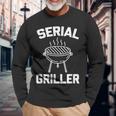 Serial Griller Divertente Cibo Carne Barbecue Grigliare Barbecue Maglietta a maniche lunghe Regalos para ancianos