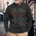 Silvia First Name My Custom Named Maglietta a maniche lunghe Regalos para ancianos