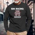 Simracing Gaming Sring Wheel Racing Game Simulator Langarmshirts Geschenke für alte Männer