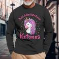 Solo Una Chica Que Ama Las Cetonas Dieta Cetogénica Divertida Keto Camiseta de manga larga Regalos para ancianos