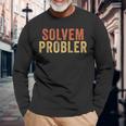 Solvem Probler Problem Solverintage Distressed Langarmshirts Geschenke für alte Männer