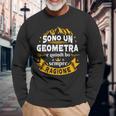 Sono Un Geometra Sempre Ragione Per Uomo Maglietta a maniche lunghe Regalos para ancianos