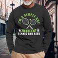 Sono Un Ragazzo Semplice Mi Piace Il Tennis E La Birra Maglietta a maniche lunghe Regalos para ancianos
