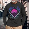 Space Jet Retrowave Synthwaveaporwave Aesthetic Maglietta a maniche lunghe Regalos para ancianos