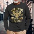 Spartan Spartano Guerriero Gym Oro Fitness Sparta Workout Maglietta a maniche lunghe Regalos para ancianos