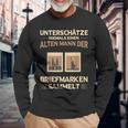 Stamp Collector Underschätze Niemals Stamps Langarmshirts Geschenke für alte Männer