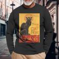 SteinlenLe Chat Noir Il Gatto Nero Maglietta a maniche lunghe Regalos para ancianos