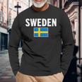 Svezia Svedese Bandiera Souvenir Regalo Maglietta a maniche lunghe Regalos para ancianos