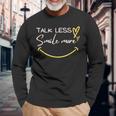Talk Less Smile More Cool Historical Hamilton Quote Long Sleeve T-Shirt Gifts for Old Men