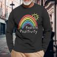 T&D Irradia Positività Arcobaleno Carino Maglietta a maniche lunghe Regalos para ancianos