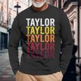 Taylor Retro Wordmark Patternintage Style Langarmshirts Geschenke für alte Männer