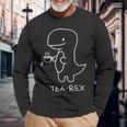 Tea Rex For Tea Drinkers And Dinosaur Lovers Langarmshirts Geschenke für alte Männer