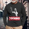 Technoiking Per Party Rave Hard Techno E Festival Maglietta a maniche lunghe Regalos para ancianos