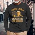 Tennis E Birra Scritta Divertente Tennis Simpatica Maglietta a maniche lunghe Regalos para ancianos