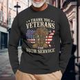 Thank You Veterans For Your Service Veterans Day Long Sleeve T-Shirt Gifts for Old Men