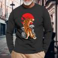 Tigre Japón Estilo Tigre Camiseta de manga larga Regalos para ancianos