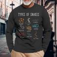 Tipi Di Serpenti Serpente Serpente Boa Cobra Maglietta a maniche lunghe Regalos para ancianos