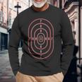 Tiro Poligono Di Tiro Rosso Bullseye Maglietta a maniche lunghe Regalos para ancianos