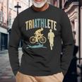 Triatleta Triatlones Triatlón Deportes Camiseta de manga larga Regalos para ancianos