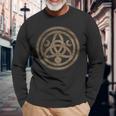 Triquetra Triple Moon Celtic Ornament Maglietta a maniche lunghe Regalos para ancianos