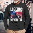 Trump Legends Never Die Trump Assassination Red Langarmshirts Geschenke für alte Männer