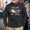 Trust No Oneintage Snake Handshake Langarmshirts Geschenke für alte Männer