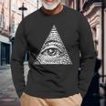 Tuttiedere Occhio Di Dio Divina Providenza Illuminati Maglietta a maniche lunghe Regalos para ancianos