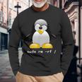 Tux Linux Penguin Sudo Rm -Rf Computer Geek Maglietta a maniche lunghe Regalos para ancianos