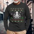 Ugly Christmas Sweater For Octopus Lovers Ugly Long Sleeve T-Shirt Gifts for Old Men